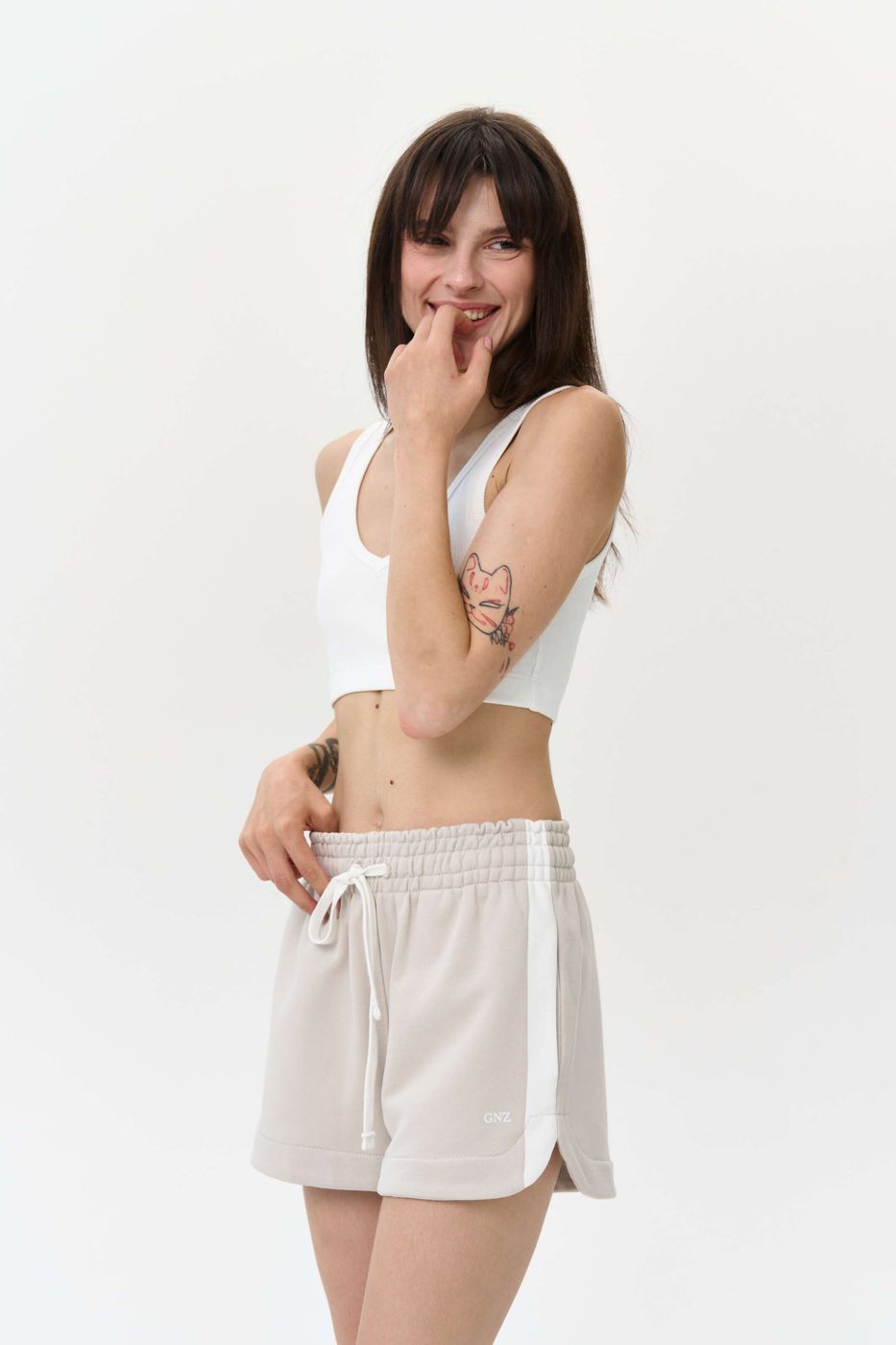 Gala shorts with stripes, Sand 0352 фото