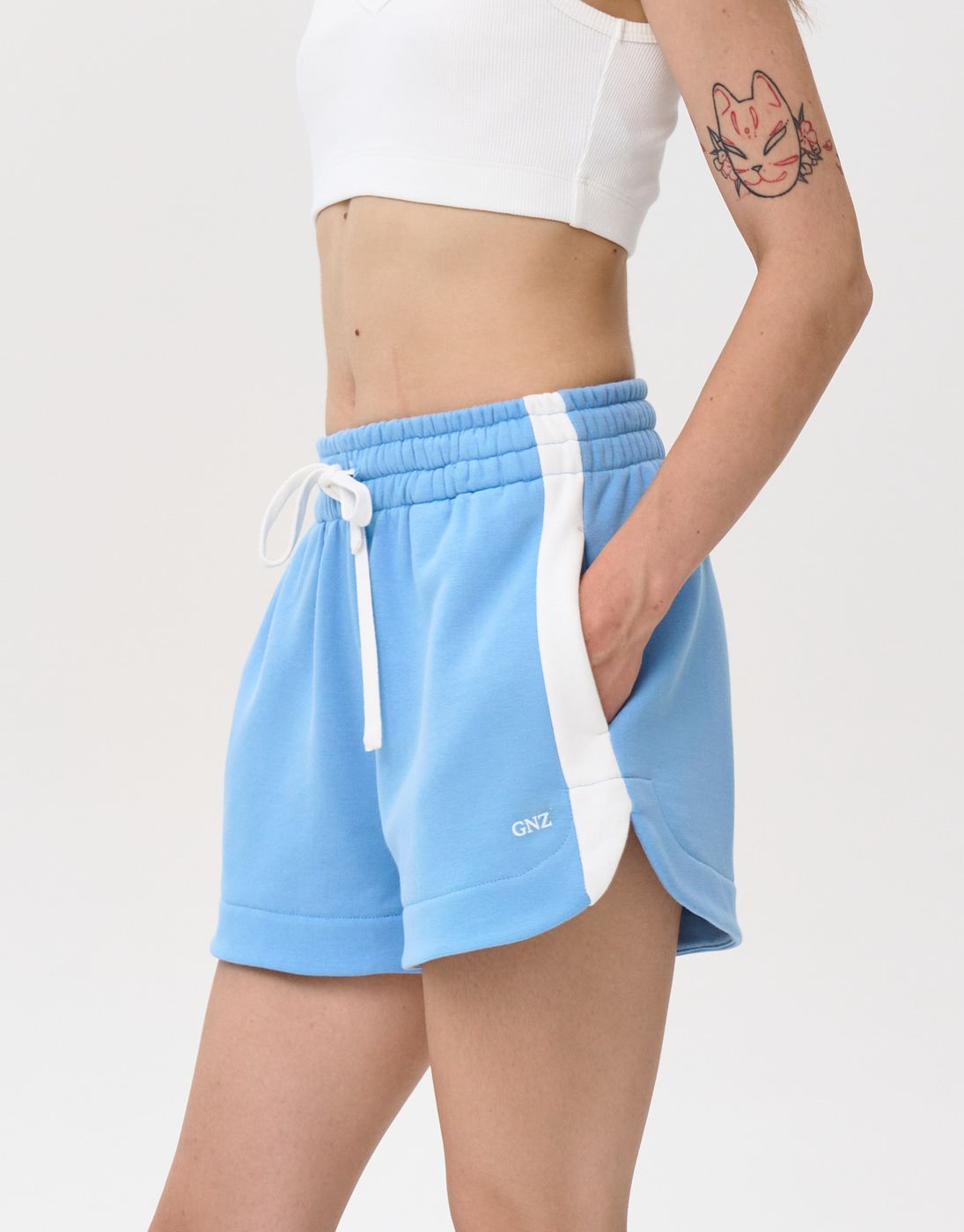 Gala shorts with stripes, Blue 0331 фото