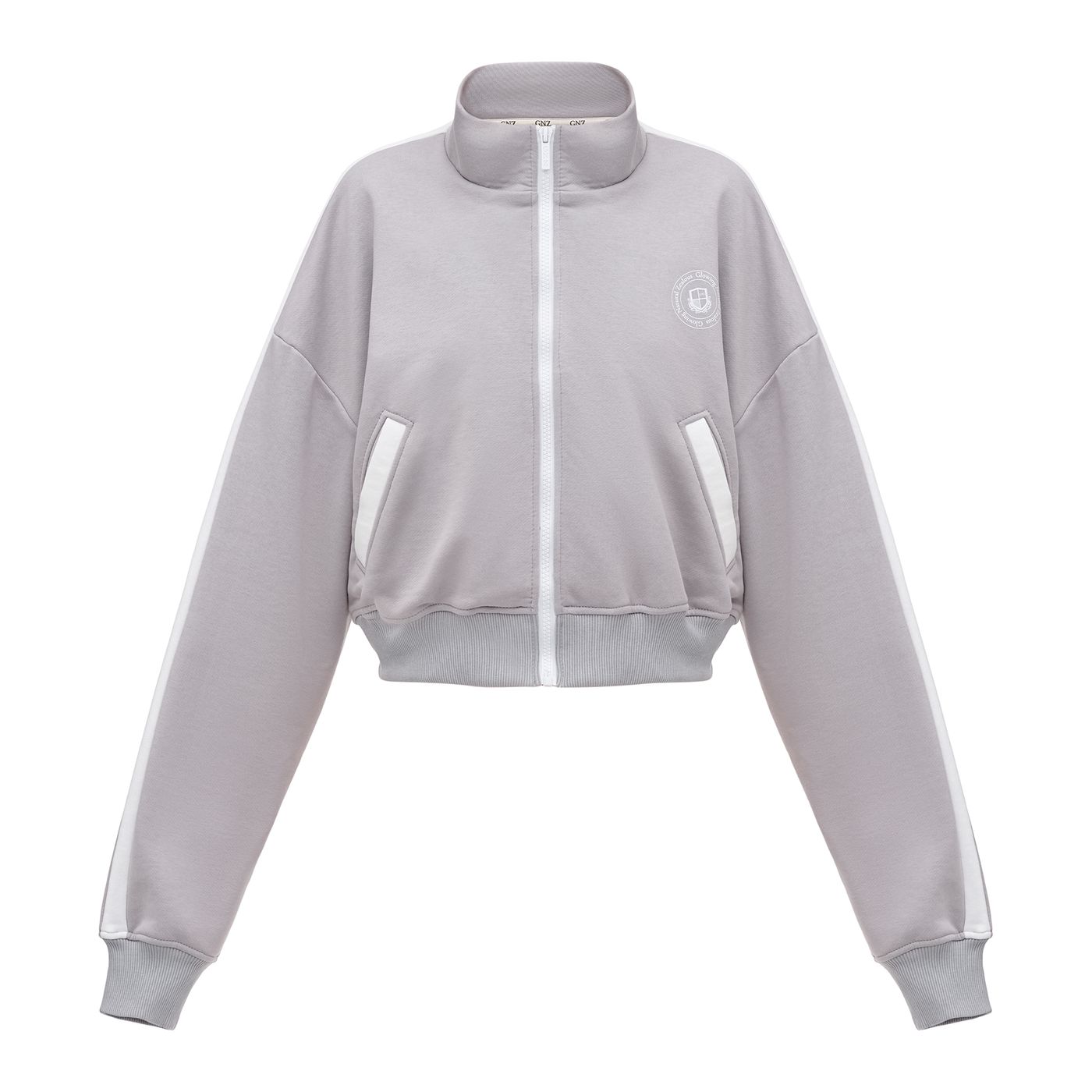 Gala sweatshirt with a zipper with lamps, Steel 0368 фото