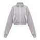 Gala sweatshirt with a zipper with lamps, Steel