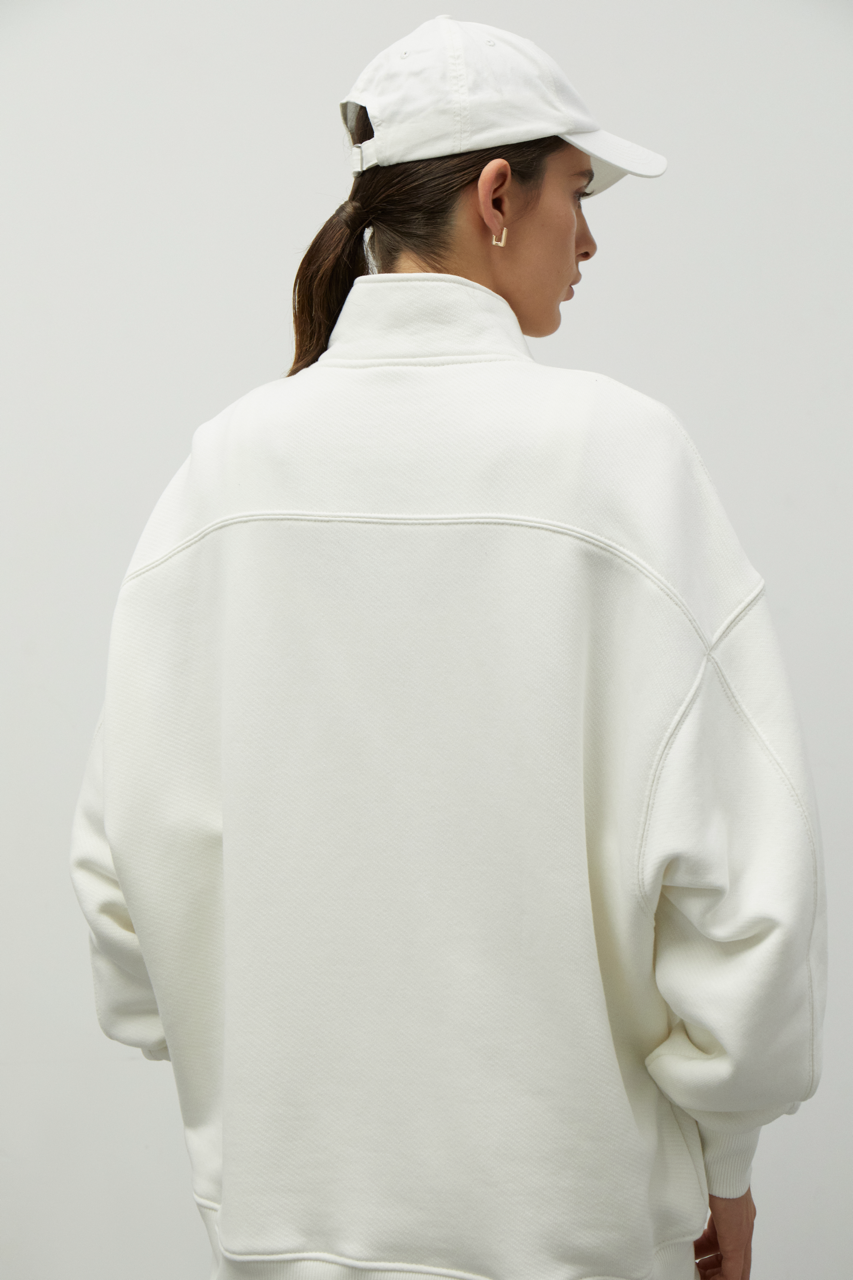 Sweatshirt 80' long on zipper, Milk SS24-SP80'-SWlng-Milk фото
