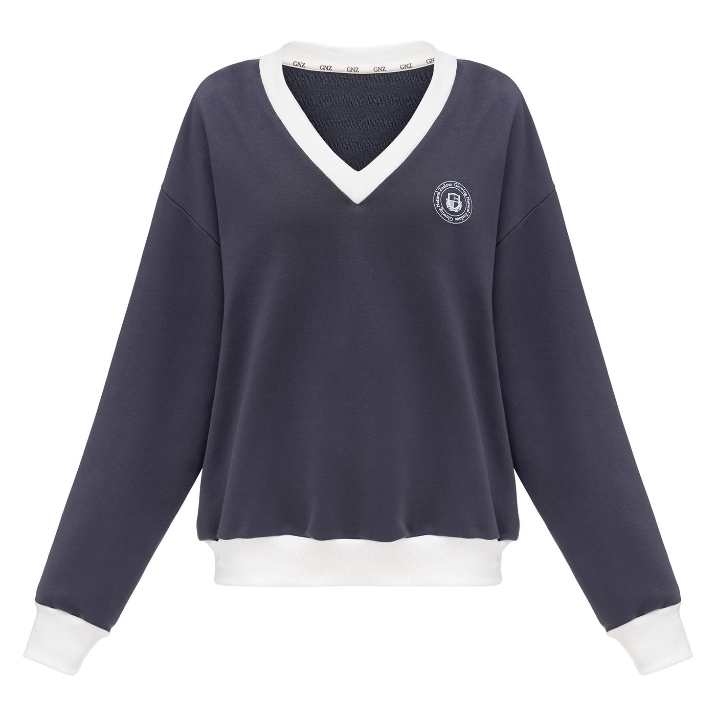 Jane V-neck sweatshirt, Storm 0344 фото